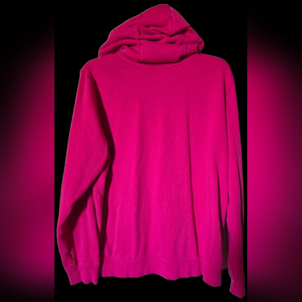 Nike Hot Pink Pullover Hoodie with White Swoosh - Picture 4 of 4
